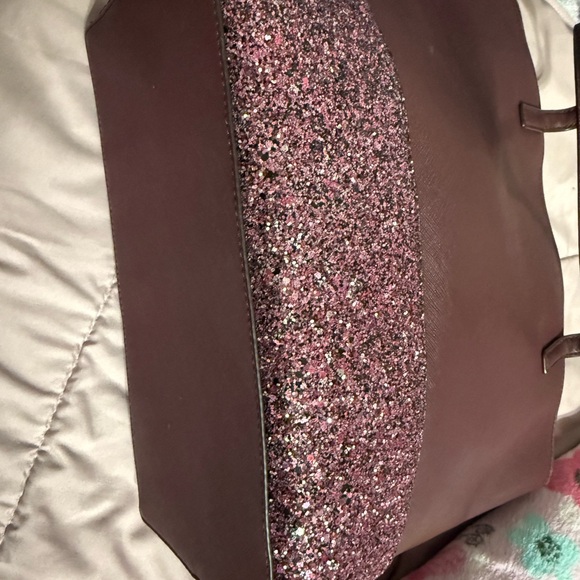 Kate Spade Plum and Pink Glitter Tote Bag - Picture 4 of 5